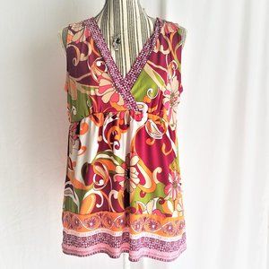 AXCESS Empire Waist Sleeveless Tunic